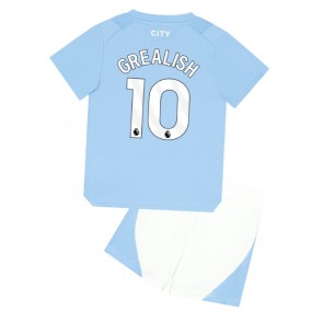 Manchester City Jack Grealish #10 kläder Barn 2023-24 Hemmatröja Kortärmad (+ korta byxor)